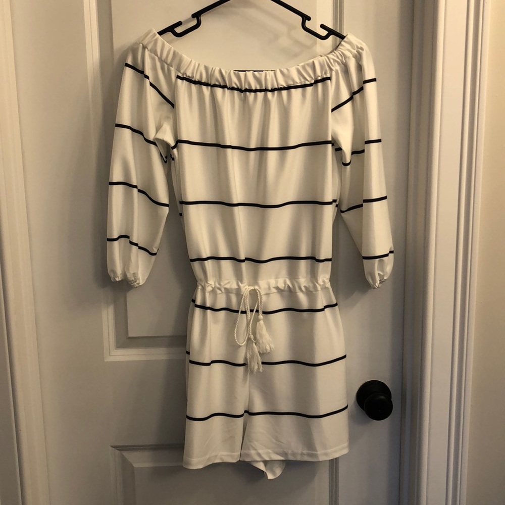 Off the shoulder short romper